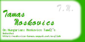 tamas moskovics business card